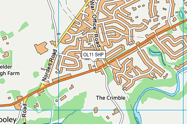 Bamford Tennis Club (Ol11) map (OL11 5HP) - OS VectorMap District (Ordnance Survey)
