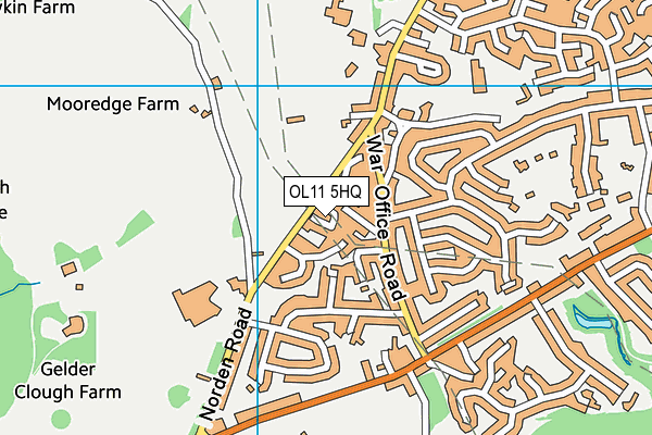 OL11 5HQ map - OS VectorMap District (Ordnance Survey)