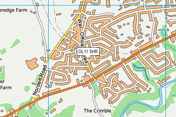 OL11 5HR map - OS VectorMap District (Ordnance Survey)