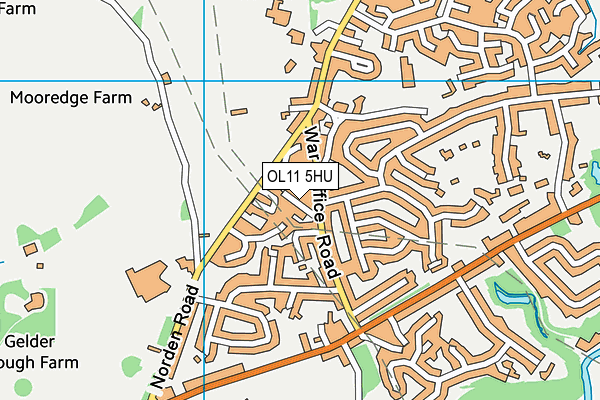 OL11 5HU map - OS VectorMap District (Ordnance Survey)