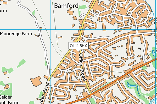 OL11 5HX map - OS VectorMap District (Ordnance Survey)