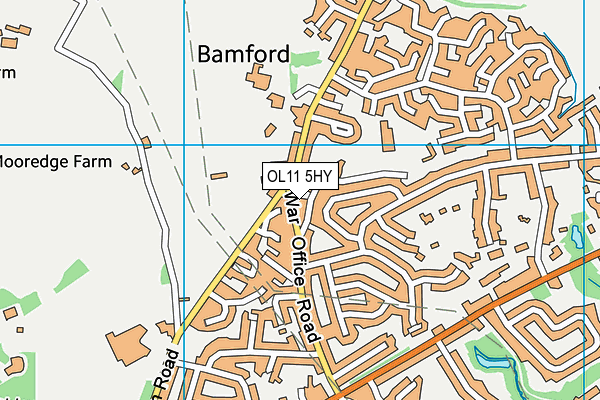 OL11 5HY map - OS VectorMap District (Ordnance Survey)