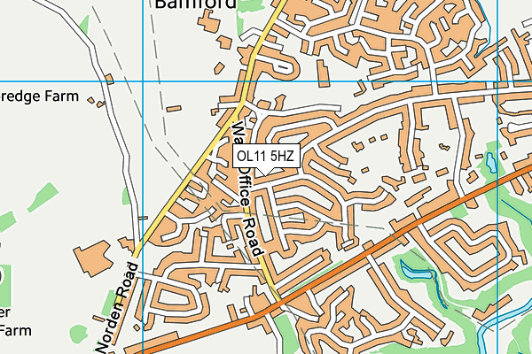 OL11 5HZ map - OS VectorMap District (Ordnance Survey)