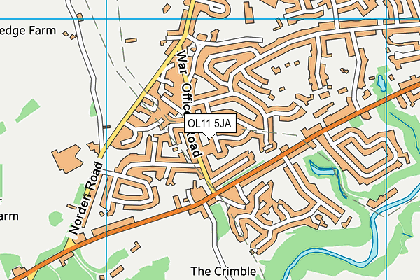 OL11 5JA map - OS VectorMap District (Ordnance Survey)