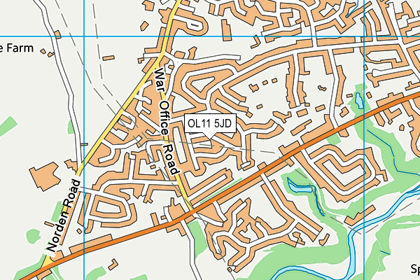 OL11 5JD map - OS VectorMap District (Ordnance Survey)