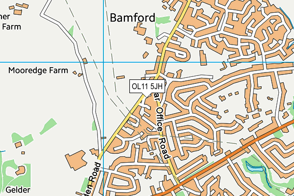 OL11 5JH map - OS VectorMap District (Ordnance Survey)