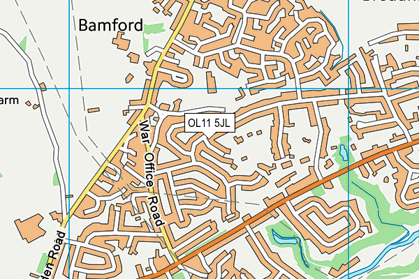 OL11 5JL map - OS VectorMap District (Ordnance Survey)