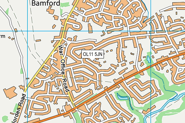 OL11 5JN map - OS VectorMap District (Ordnance Survey)