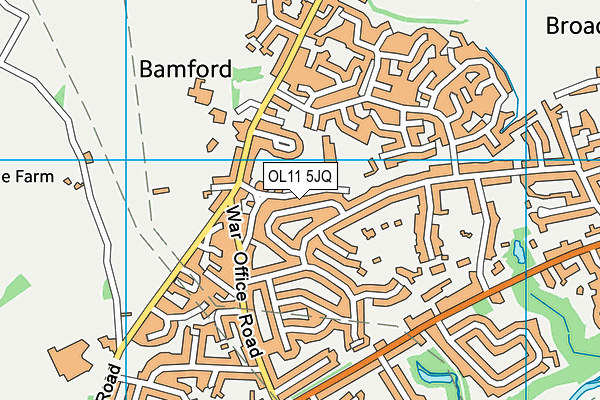 OL11 5JQ map - OS VectorMap District (Ordnance Survey)