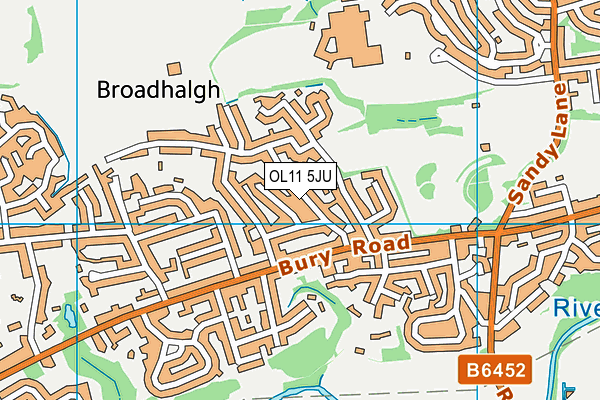 OL11 5JU map - OS VectorMap District (Ordnance Survey)