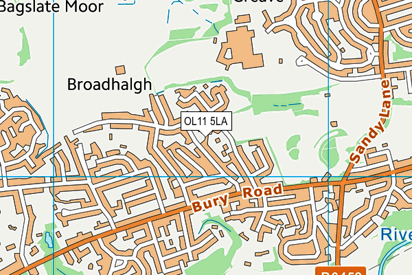 OL11 5LA map - OS VectorMap District (Ordnance Survey)
