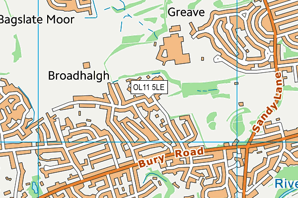 OL11 5LE map - OS VectorMap District (Ordnance Survey)