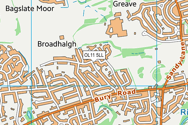 OL11 5LL map - OS VectorMap District (Ordnance Survey)