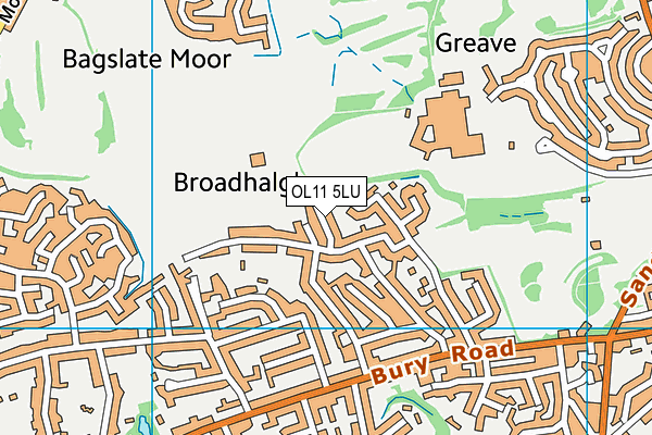 OL11 5LU map - OS VectorMap District (Ordnance Survey)
