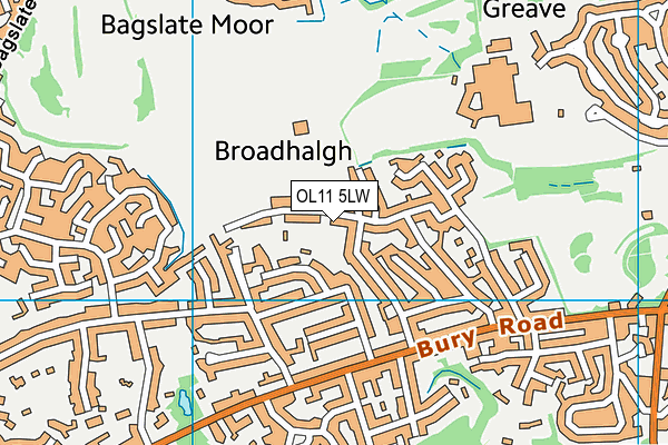 OL11 5LW map - OS VectorMap District (Ordnance Survey)