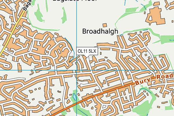 OL11 5LX map - OS VectorMap District (Ordnance Survey)