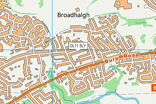 OL11 5LY map - OS VectorMap District (Ordnance Survey)