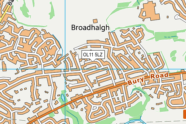 OL11 5LZ map - OS VectorMap District (Ordnance Survey)
