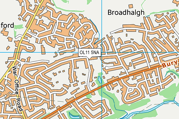 OL11 5NA map - OS VectorMap District (Ordnance Survey)