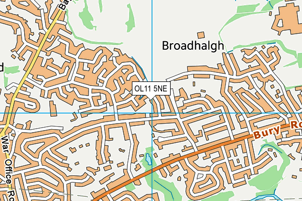 OL11 5NE map - OS VectorMap District (Ordnance Survey)