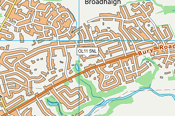 OL11 5NL map - OS VectorMap District (Ordnance Survey)