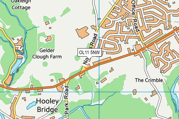 OL11 5NW map - OS VectorMap District (Ordnance Survey)