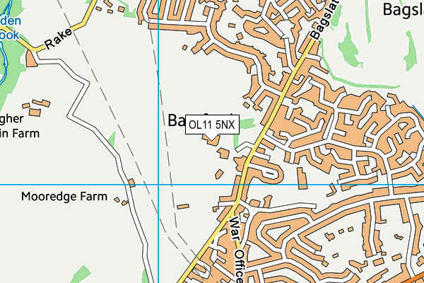 OL11 5NX map - OS VectorMap District (Ordnance Survey)