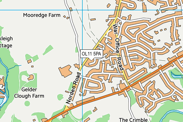 OL11 5PA map - OS VectorMap District (Ordnance Survey)