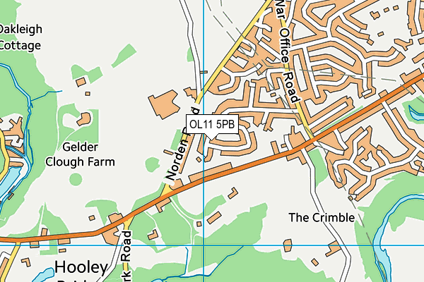 OL11 5PB map - OS VectorMap District (Ordnance Survey)