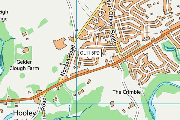 OL11 5PD map - OS VectorMap District (Ordnance Survey)