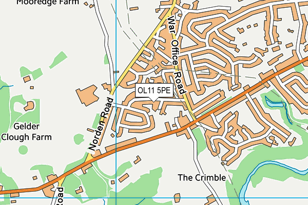 OL11 5PE map - OS VectorMap District (Ordnance Survey)