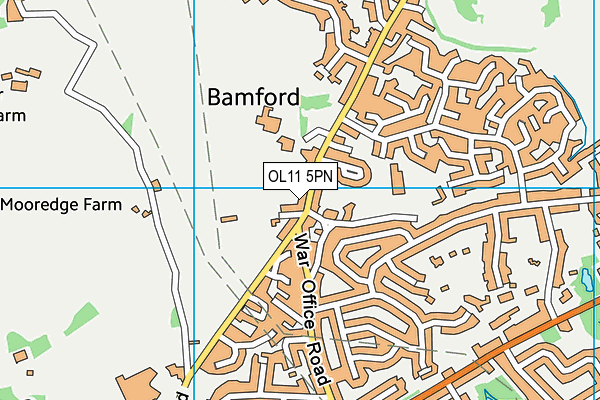 OL11 5PN map - OS VectorMap District (Ordnance Survey)