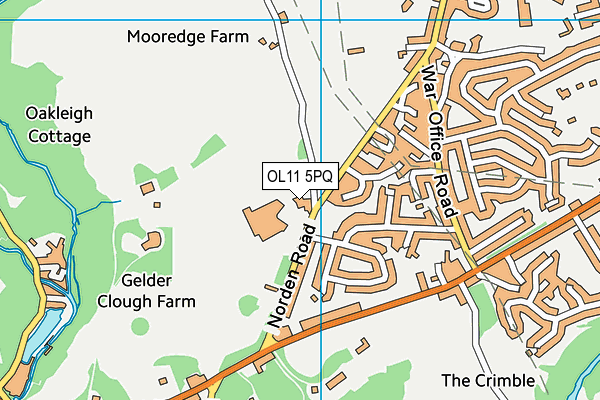 OL11 5PQ map - OS VectorMap District (Ordnance Survey)