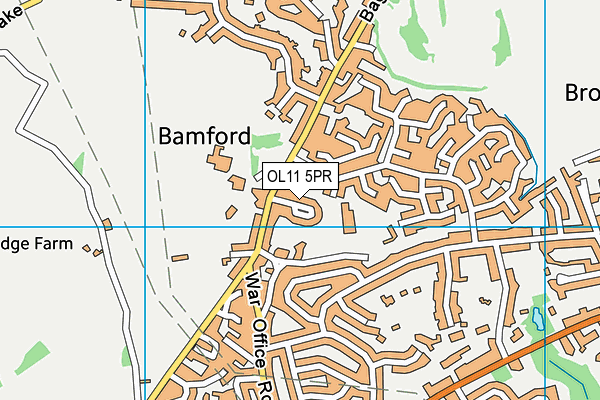 OL11 5PR map - OS VectorMap District (Ordnance Survey)