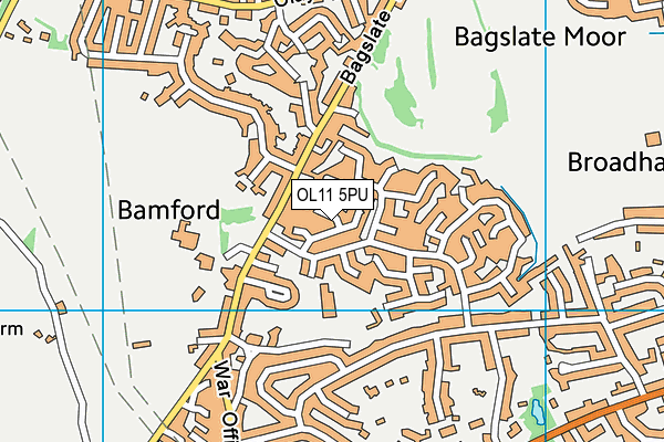 OL11 5PU map - OS VectorMap District (Ordnance Survey)