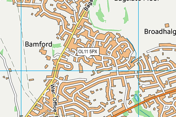 OL11 5PX map - OS VectorMap District (Ordnance Survey)