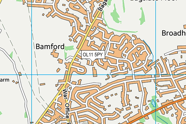 OL11 5PY map - OS VectorMap District (Ordnance Survey)