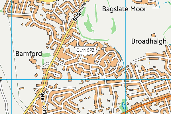 OL11 5PZ map - OS VectorMap District (Ordnance Survey)