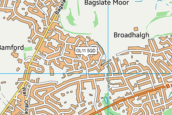 OL11 5QD map - OS VectorMap District (Ordnance Survey)