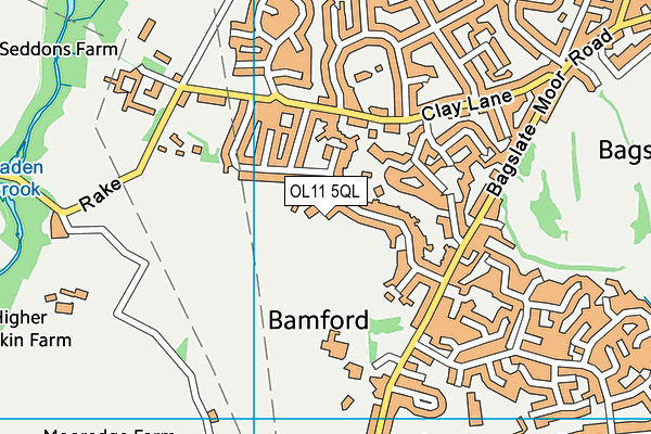 OL11 5QL map - OS VectorMap District (Ordnance Survey)