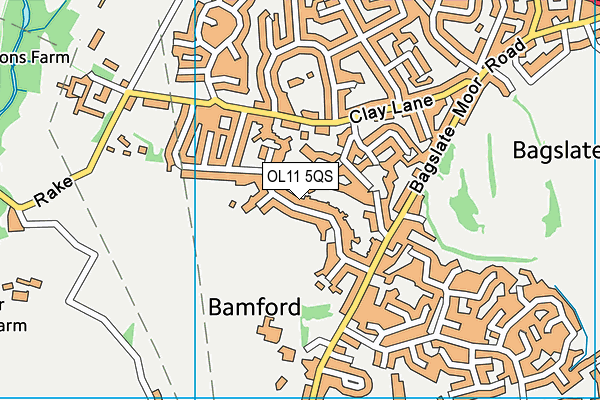 OL11 5QS map - OS VectorMap District (Ordnance Survey)