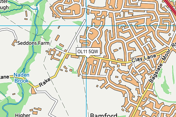 OL11 5QW map - OS VectorMap District (Ordnance Survey)