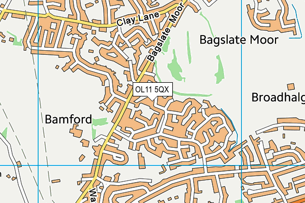 OL11 5QX map - OS VectorMap District (Ordnance Survey)