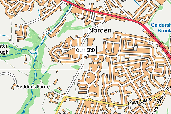 OL11 5RD map - OS VectorMap District (Ordnance Survey)