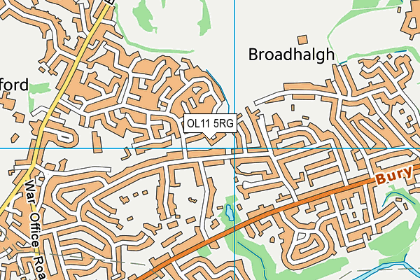 OL11 5RG map - OS VectorMap District (Ordnance Survey)