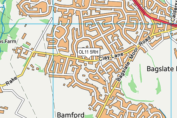 OL11 5RH map - OS VectorMap District (Ordnance Survey)