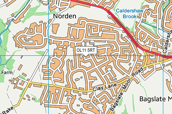 OL11 5RT map - OS VectorMap District (Ordnance Survey)