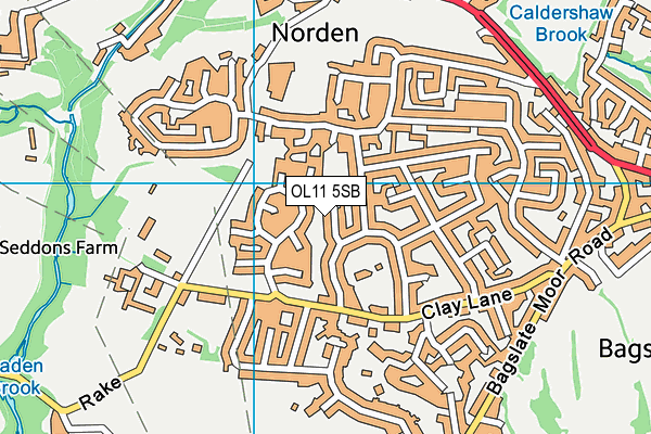 OL11 5SB map - OS VectorMap District (Ordnance Survey)