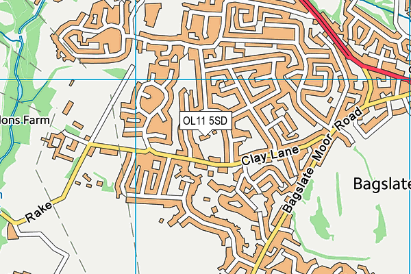 OL11 5SD map - OS VectorMap District (Ordnance Survey)