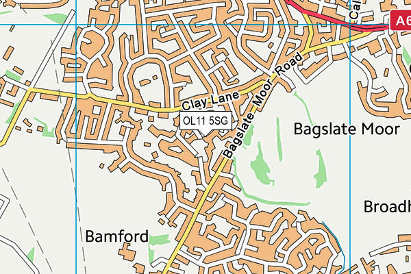 OL11 5SG map - OS VectorMap District (Ordnance Survey)